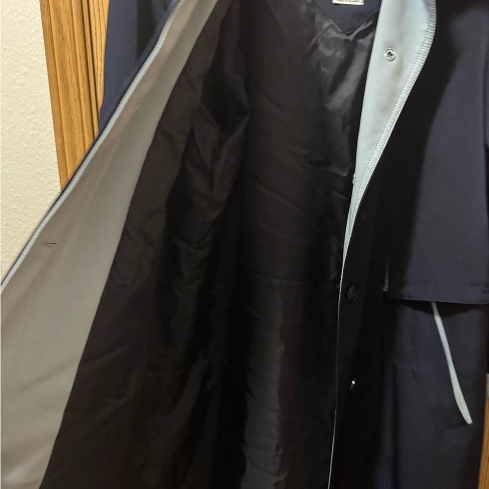 Vintage Regent Park Navy Blue Trench Coat size 10 - Picture 5 of 10
